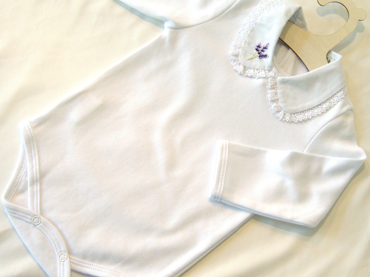 Lavender Embroidery Bodysuit
