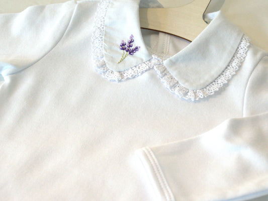 Lavender Embroidery Bodysuit