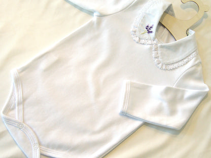 Lavender Embroidery Bodysuit
